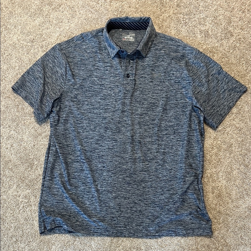 Under Armour Heathered Gray Polo Shirt